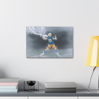 Chargers Justin Herbert Canvas Gallery Wrap