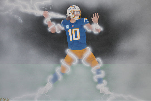 Chargers Justin Herbert Painting